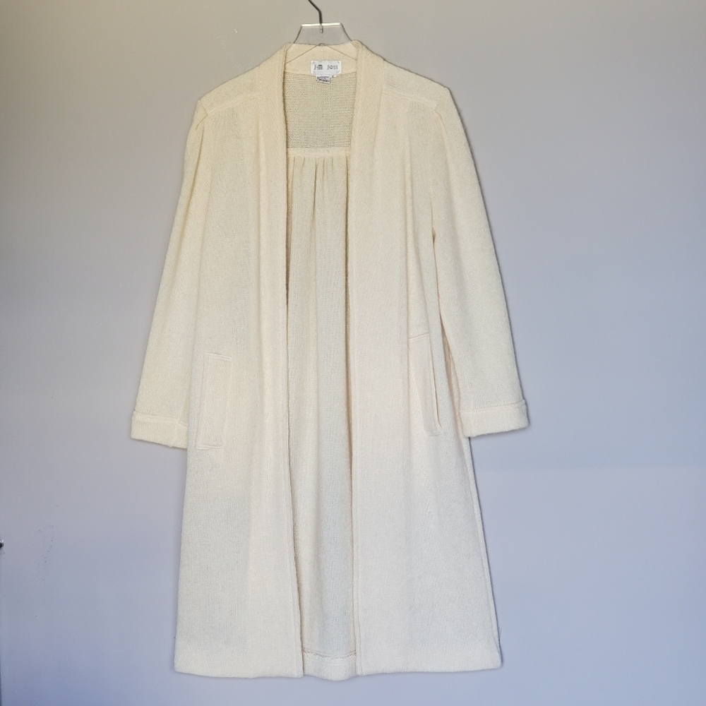 Vintage Y2K J.M Joss Mohair Wool Blend Womens Heavy Long Open Front Duster